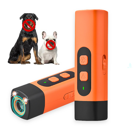 Professional Sonic Emitters Dog Training Tool Dog Bark Deterrent Device with  LED Flashlight, 30ft Range Anti Bark Barking Dog Silencer,Rechargeable Portable dog barking stopper