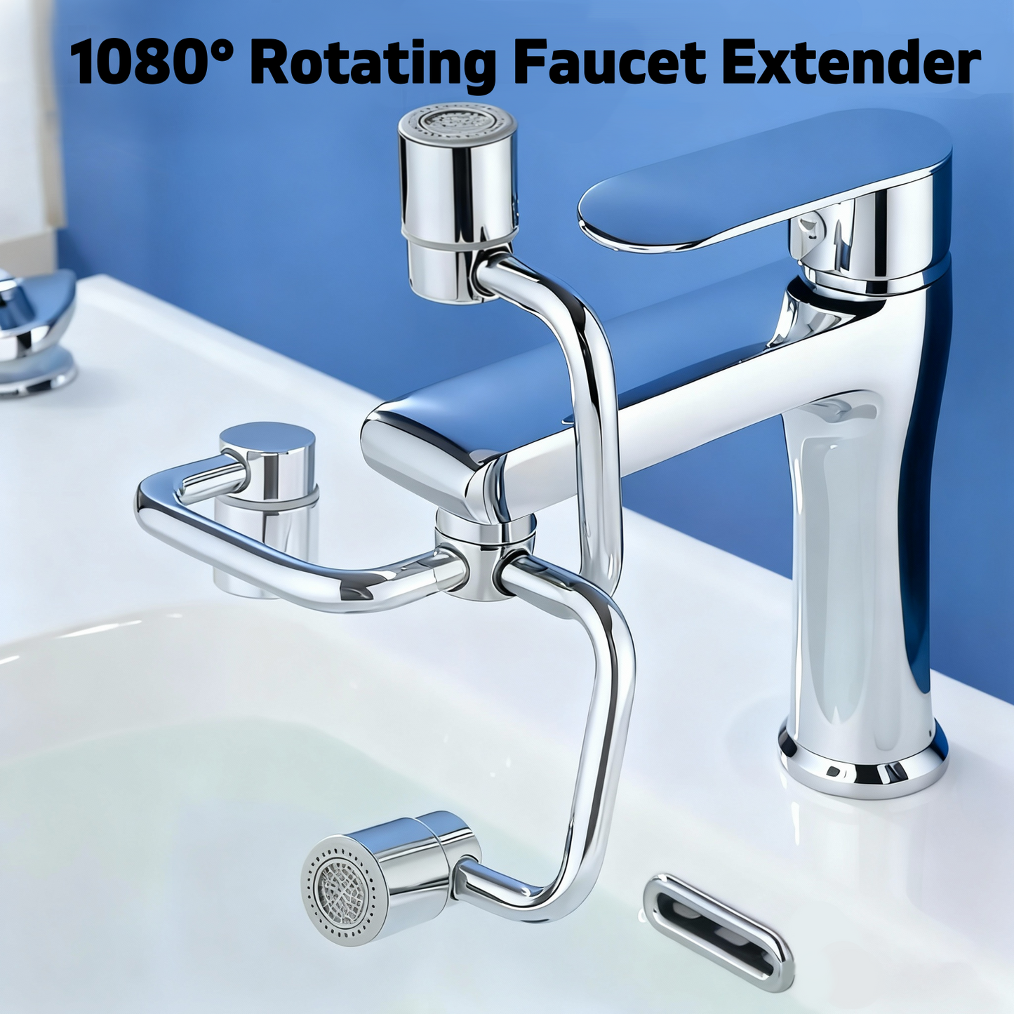 360° Rotating Faucet Extender – Adjustable Splash-Proof Kitchen Tap Nozzle with Dual Water Modes, Universal Sink Aerator, Water-Saving Swivel Filter Faucet for Home & Bathroom Use