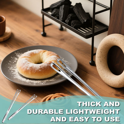 BBQ Meat Flipper Tongs – Heavy-Duty Stainless Steel Grilling Tool for Steaks, Burgers & Chicken, Ideal Holiday Gift for Dad, Outdoor Party & Camping Essentials