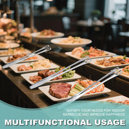 BBQ Meat Flipper Tongs – Heavy-Duty Stainless Steel Grilling Tool for Steaks, Burgers & Chicken, Ideal Holiday Gift for Dad, Outdoor Party & Camping Essentials