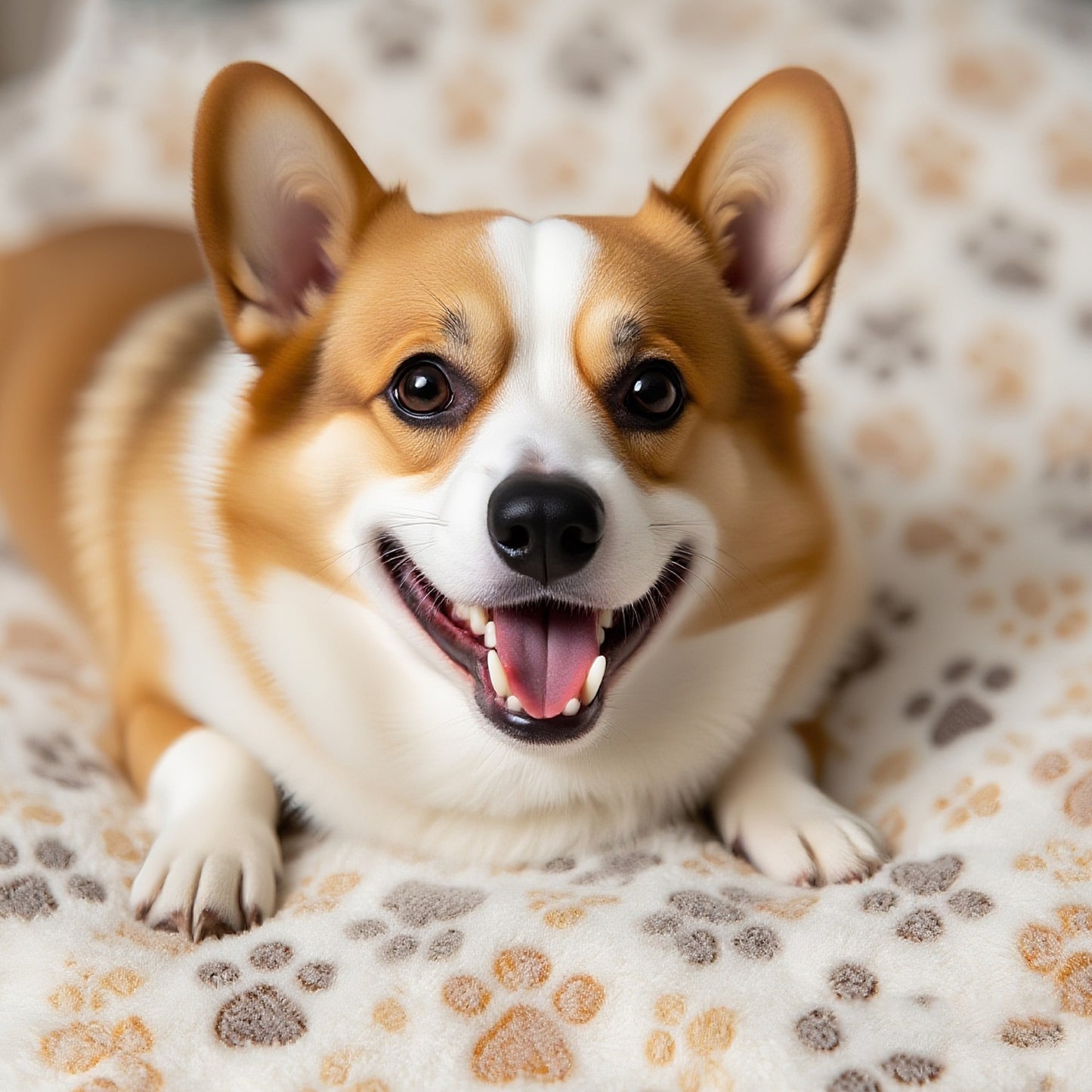 Christmas Gift: Cartoon Paw Pattern Plush Blanket - Soft & Warm Pet Throw for Dogs and Cats