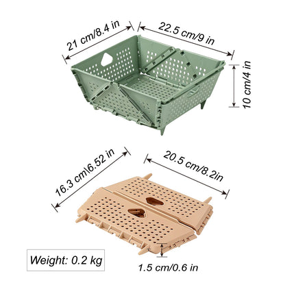 2-Pack Thickened Collapsible Kitchen Strainer – Multifunctional for Fruits, Pasta & Space-Saving Storage