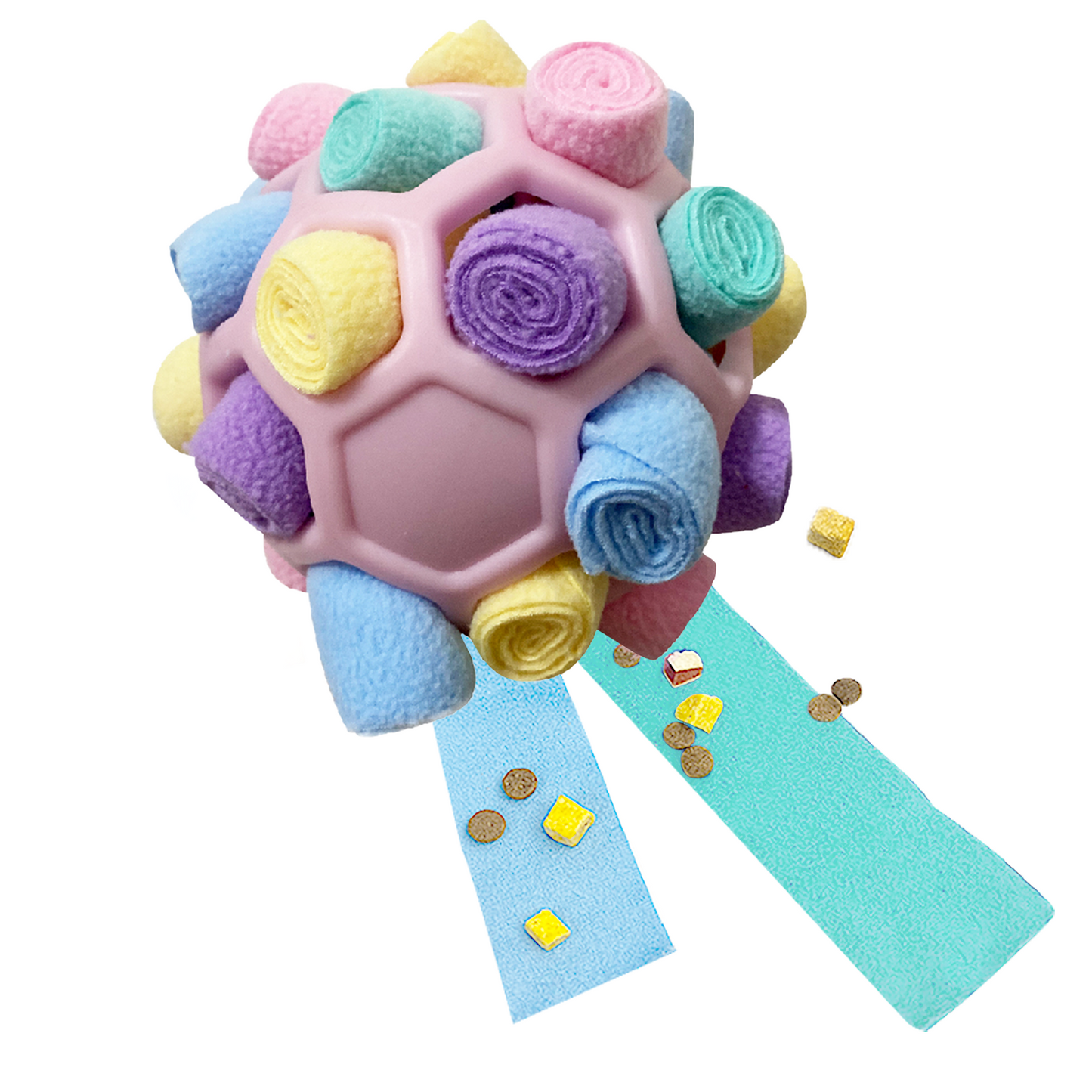 Gift for Pets, Dog Snuffle Ball Toy - Calming Puzzle Game for Small Dogs, Slow Feeder Snack Dispenser, Anxiety Relief & Mental Stimulation, Velvet Scented Hide & Seek Treat Ball,Ball Puzzle, Native Hidden Toy, Pet Snuffle Ball