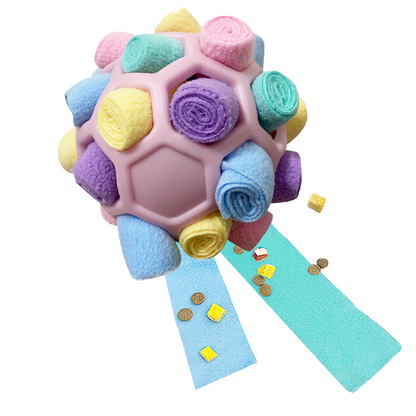 Gift for Pets, Dog Snuffle Ball Toy - Calming Puzzle Game for Small Dogs, Slow Feeder Snack Dispenser, Anxiety Relief & Mental Stimulation, Velvet Scented Hide & Seek Treat Ball,Ball Puzzle, Native Hidden Toy, Pet Snuffle Ball
