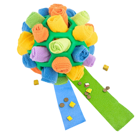 Gift for Pets, Dog Snuffle Ball Toy - Calming Puzzle Game for Small Dogs, Slow Feeder Snack Dispenser, Anxiety Relief & Mental Stimulation, Velvet Scented Hide & Seek Treat Ball,Ball Puzzle, Native Hidden Toy, Pet Snuffle Ball