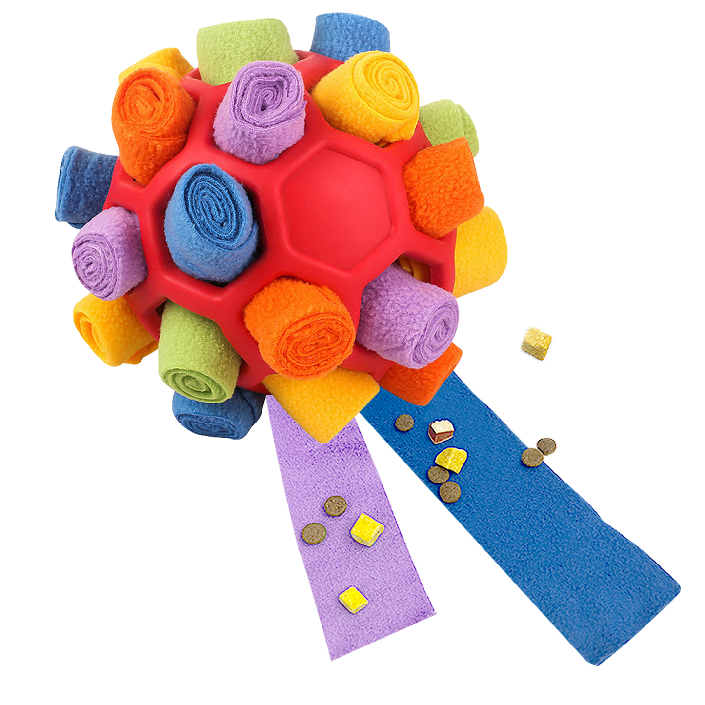 Gift for Pets, Dog Snuffle Ball Toy - Calming Puzzle Game for Small Dogs, Slow Feeder Snack Dispenser, Anxiety Relief & Mental Stimulation, Velvet Scented Hide & Seek Treat Ball,Ball Puzzle, Native Hidden Toy, Pet Snuffle Ball