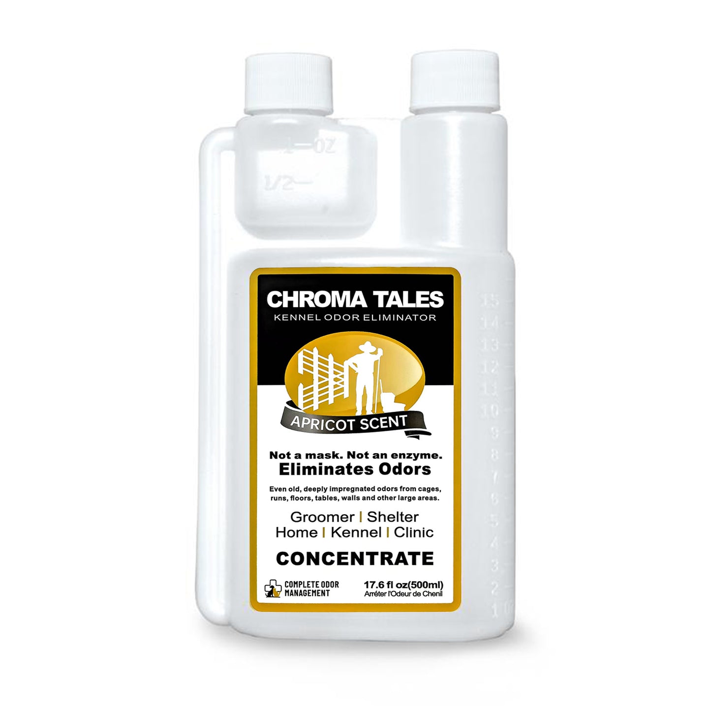 16oz Concentrated Kennel Odor Eliminator – Powerful Non-Enzymatic Formula, Fresh Apricot Scent, Long-Lasting Pet Deodorizer for Kennels, Floors & Home Cleaning