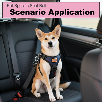 Adjustable Dog Car Seat Belt with Durable Clip – Attaches to Vehicle Seat Buckle, Keeps Pets Safe and Secure During Travel, Suitable for Small, Medium & Large Dogs