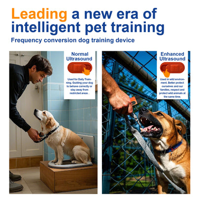 Professional Sonic Emitters Dog Training Tool Dog Bark Deterrent Device with  LED Flashlight, 30ft Range Anti Bark Barking Dog Silencer,Rechargeable Portable dog barking stopper