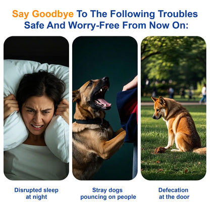 Professional Sonic Emitters Dog Training Tool Dog Bark Deterrent Device with  LED Flashlight, 30ft Range Anti Bark Barking Dog Silencer,Rechargeable Portable dog barking stopper