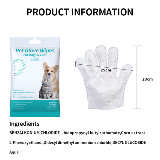 Magic Petting Experience: 6-Pair Pet Hair Remover Gloves - Groom & Clean Dogs or Cats As You Pet, with Built-In Safety Design