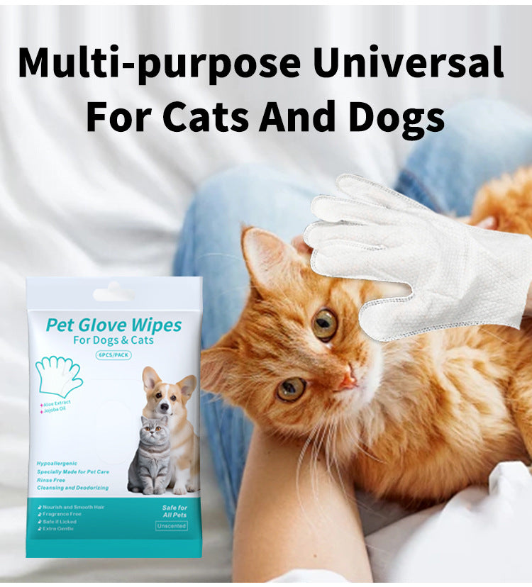 Magic Petting Experience: 6-Pair Pet Hair Remover Gloves - Groom & Clean Dogs or Cats As You Pet, with Built-In Safety Design